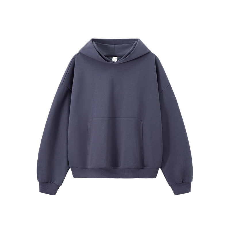 Jiezhan Men's Wear: Dragon Scale Hooded Sweatshirt 25 Autumn boxy Short Style 380G Loose Pocket Men's Long Sleeve