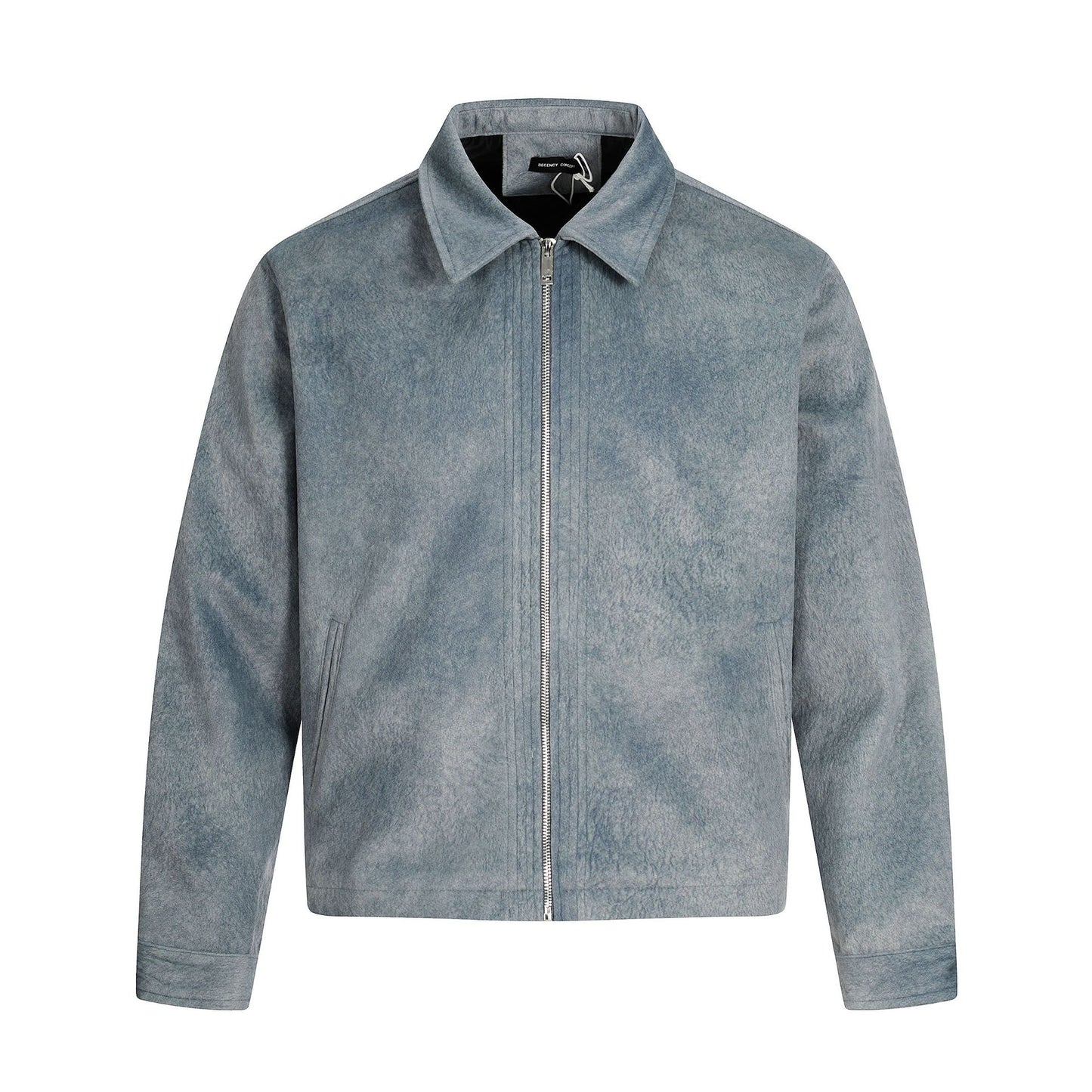 A men's short and wide shoulder jacket with windproof design