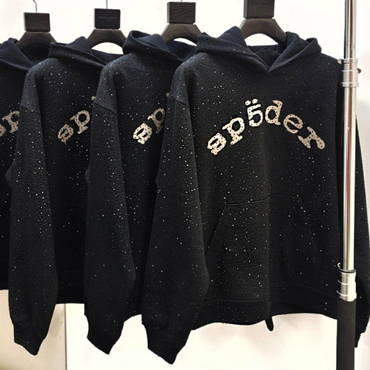 High-quality original Sp5der rhine hoodie 450g heavy fleece hoodie