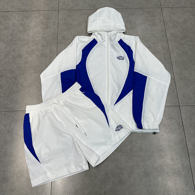 Syna World Tracksuit, a patchwork all LOGO hoodie, a niche American high street hoodie for casual wear