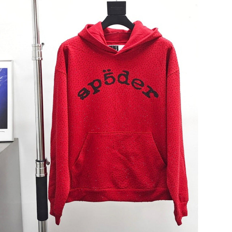 High-quality original Sp5der rhine hoodie 450g heavy fleece hoodie
