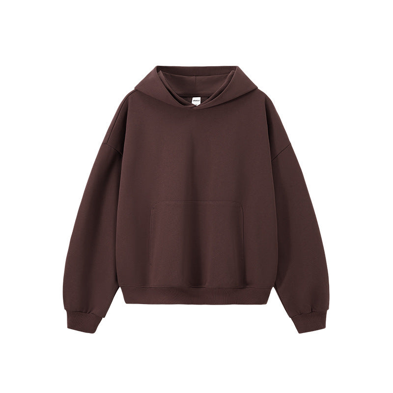 Jiezhan Men's Wear: Dragon Scale Hooded Sweatshirt 25 Autumn boxy Short Style 380G Loose Pocket Men's Long Sleeve