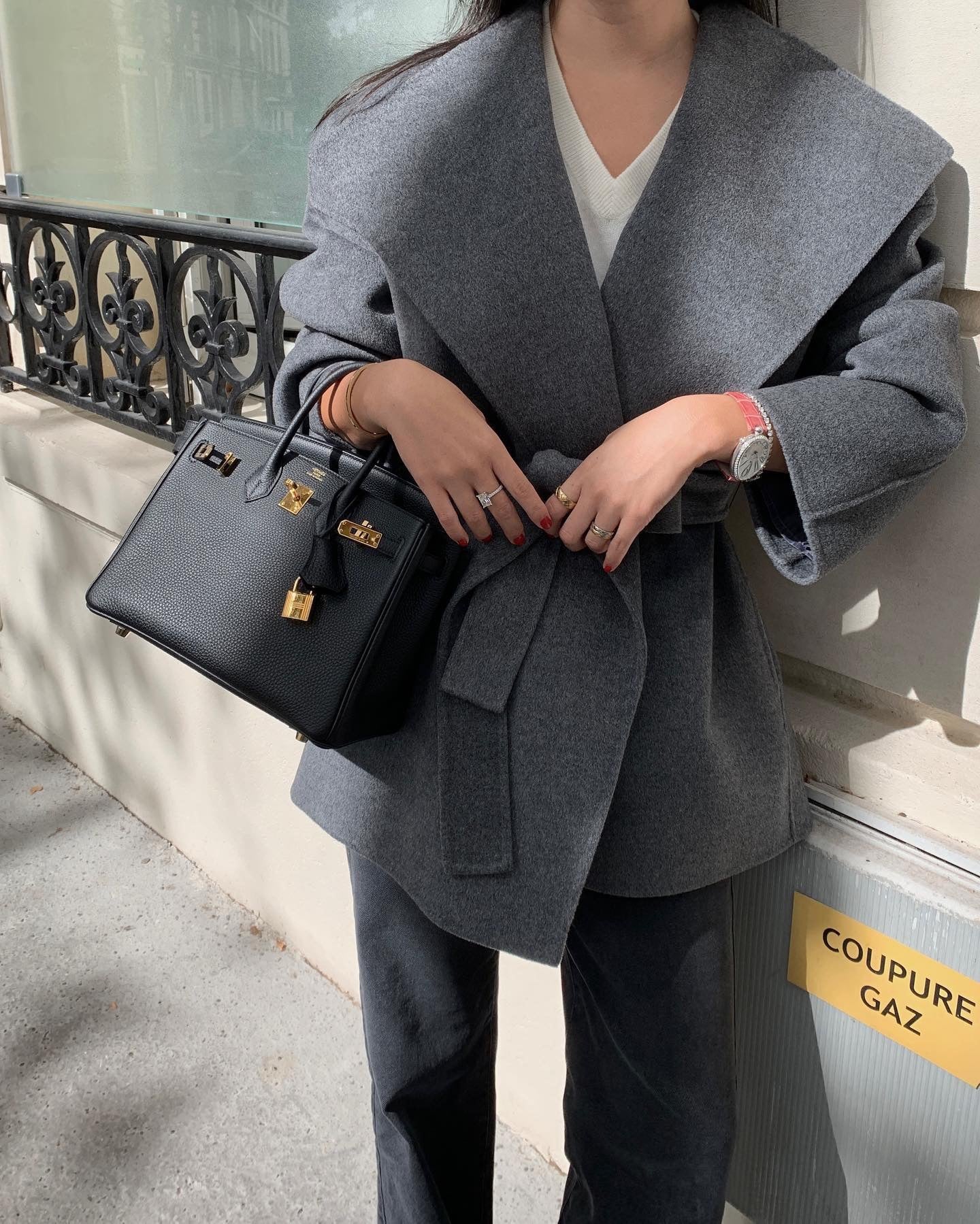 chic autumn and winter versatile and elegant large lapel tie, waist-cinching and slimming solid color long-sleeved woolen coat for women