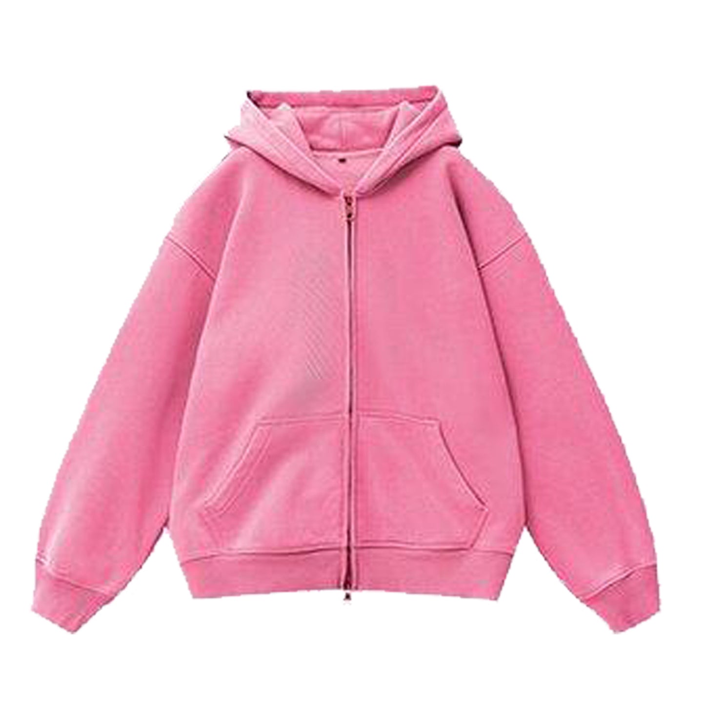 Fleece distressed hooded cardigan hoodie, American jacket, loose top, the same style, a heavyweight autumn and winter collection