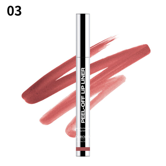 Pull-off lip liner dye and peel-off non-makeup lip liner lipstick show lip color