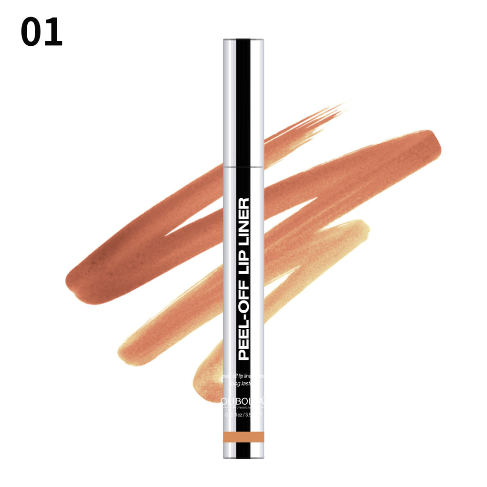 Pull-off lip liner dye and peel-off non-makeup lip liner lipstick show lip color