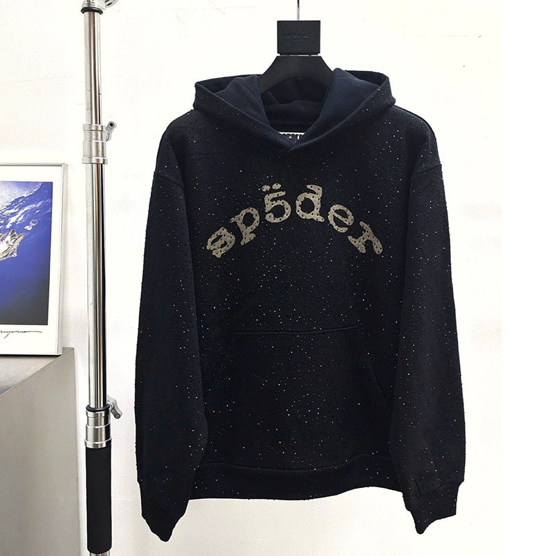 High-quality original Sp5der rhine hoodie 450g heavy fleece hoodie