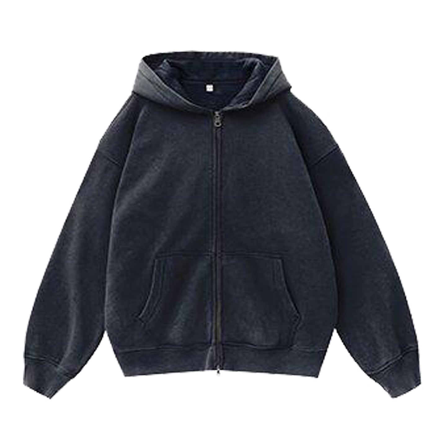 Fleece distressed hooded cardigan hoodie, American jacket, loose top, the same style, a heavyweight autumn and winter collection