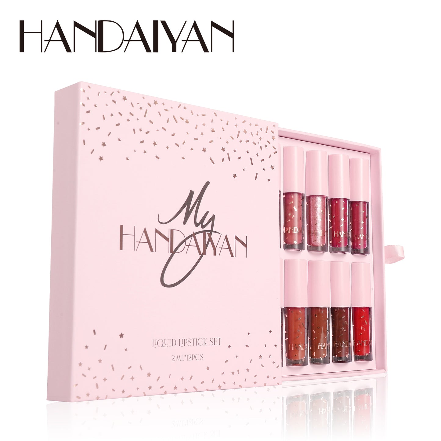 12-piece matte lip gloss anti-sticking cup handaiyan Lipstick Lip gloss Makeup