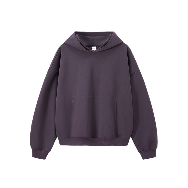 Jiezhan Men's Wear: Dragon Scale Hooded Sweatshirt 25 Autumn boxy Short Style 380G Loose Pocket Men's Long Sleeve