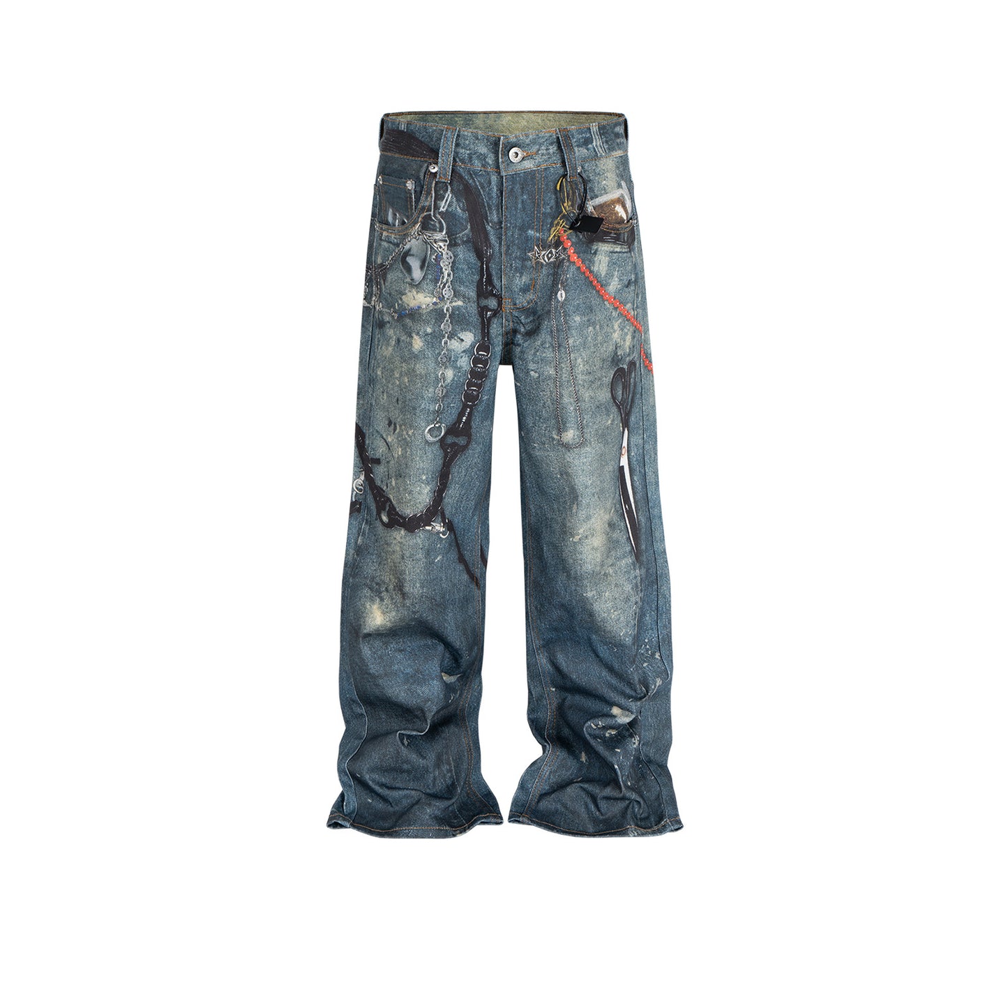 Men's jeans, straight-leg trousers
