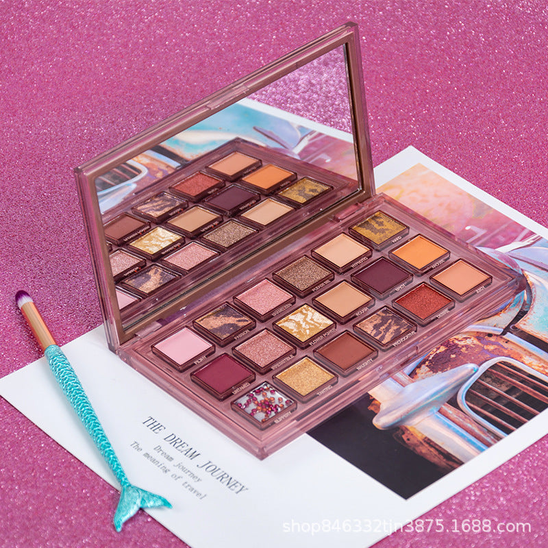 New Makeup Plate HUDAMOJI Reverse Rose 18 eye shadow matte pearl pork belly pomegranate Seed eye shadow Plate