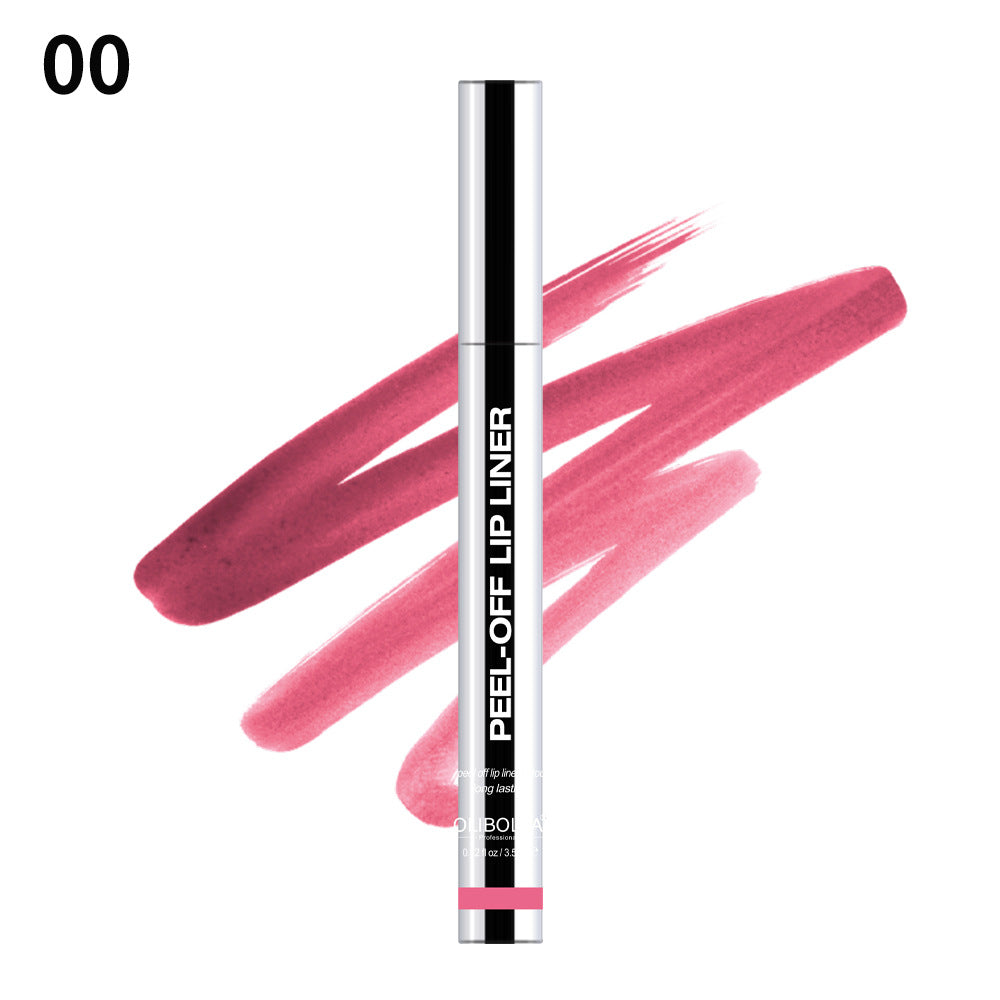 Pull-off lip liner dye and peel-off non-makeup lip liner lipstick show lip color