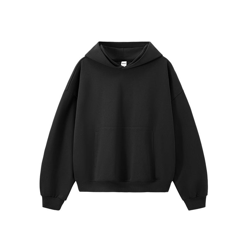 Jiezhan Men's Wear: Dragon Scale Hooded Sweatshirt 25 Autumn boxy Short Style 380G Loose Pocket Men's Long Sleeve