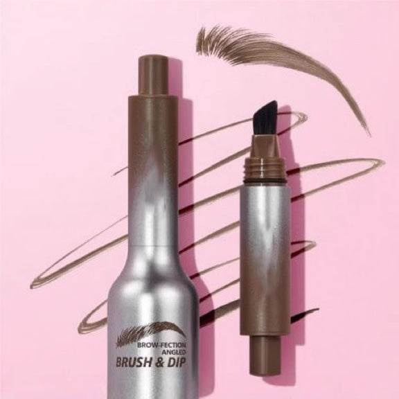 The hairline brush of the eyebrow pencil is used to apply eyebrow paste