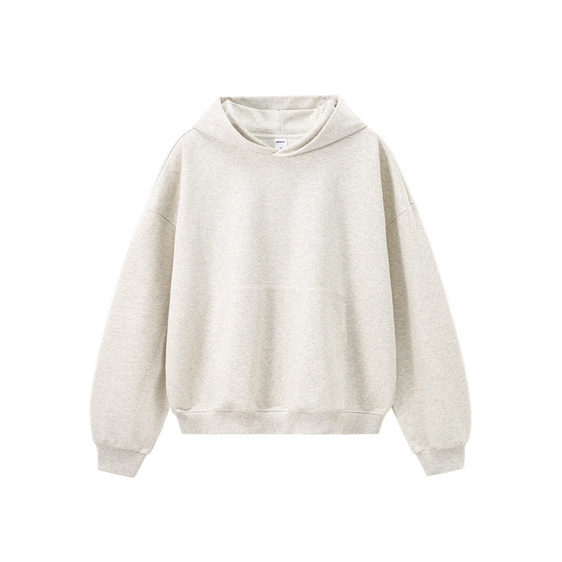 Jiezhan Men's Wear: Dragon Scale Hooded Sweatshirt 25 Autumn boxy Short Style 380G Loose Pocket Men's Long Sleeve