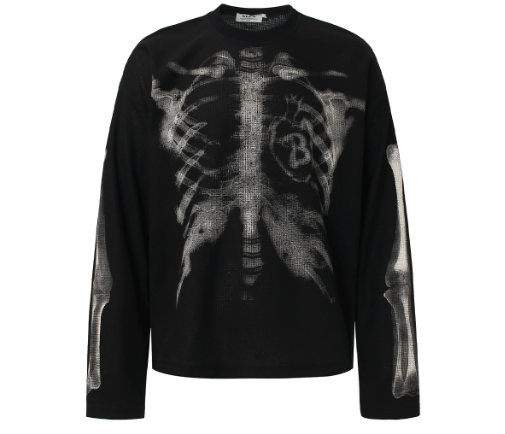 Printed Wagaff long-sleeved T-shirt for men and women, a trendy and casual top with a sense of design
