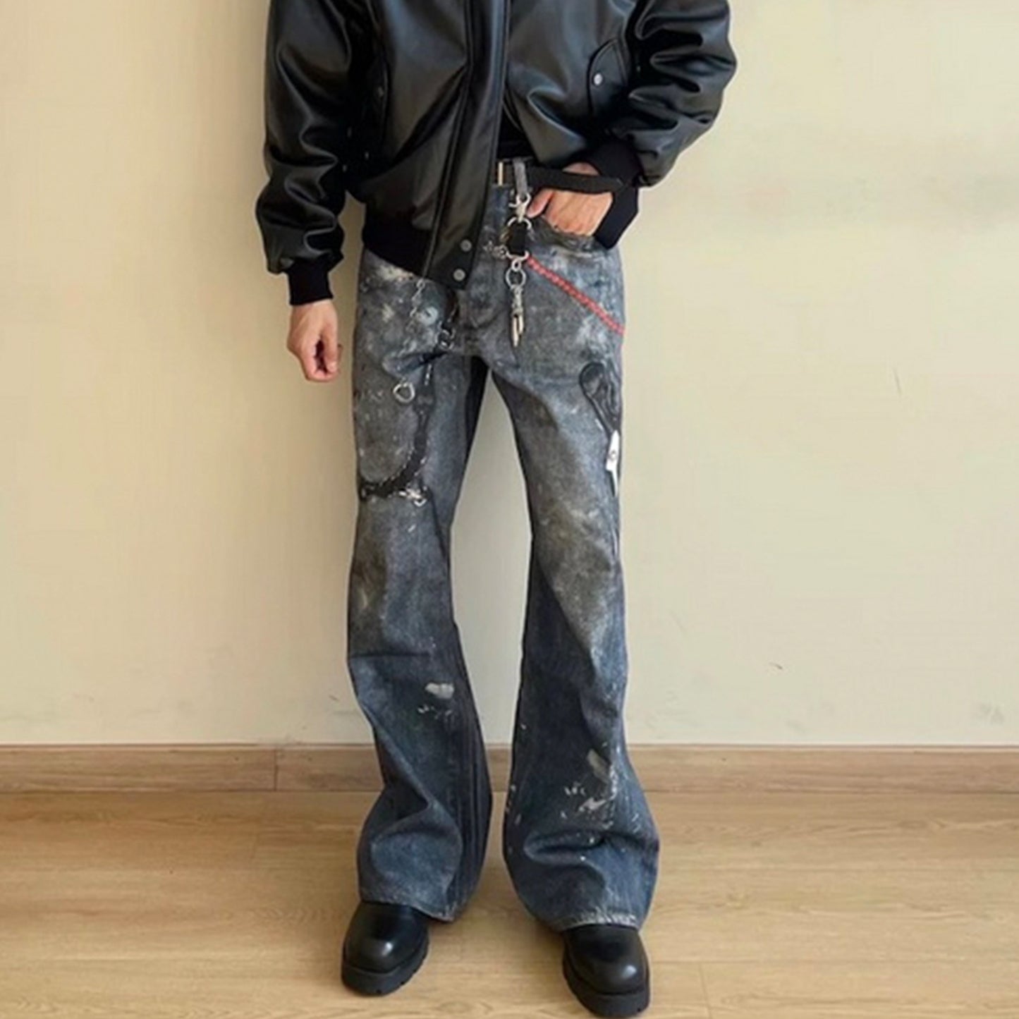 Men's jeans, straight-leg trousers