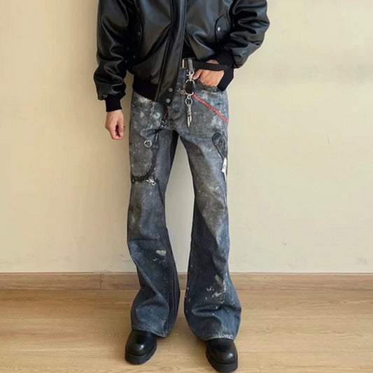 Men's jeans, straight-leg trousers