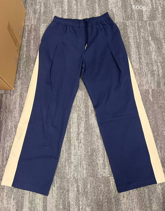 Blue and white trousers