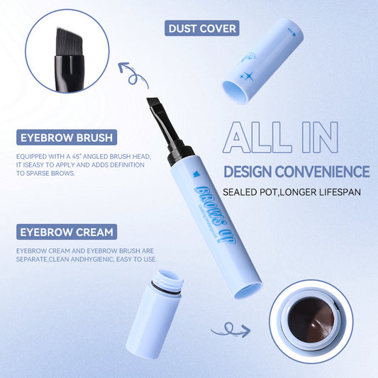 Three-color anti-sweat, long-lasting natural, three-dimensional and not easy to udge eyebrow cream