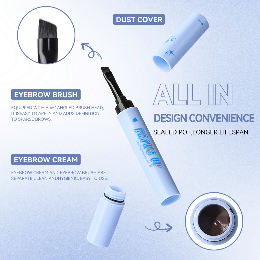 Three-color anti-sweat, long-lasting natural, three-dimensional and not easy to udge eyebrow cream